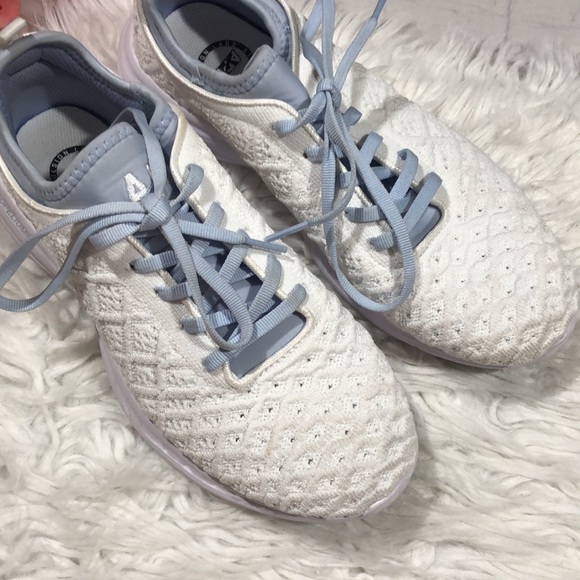 APL White Knit Techloom Phantom Lace Up Running Sneakers - Picture 3 of 16